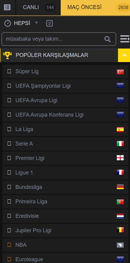betlist spor bahisleri